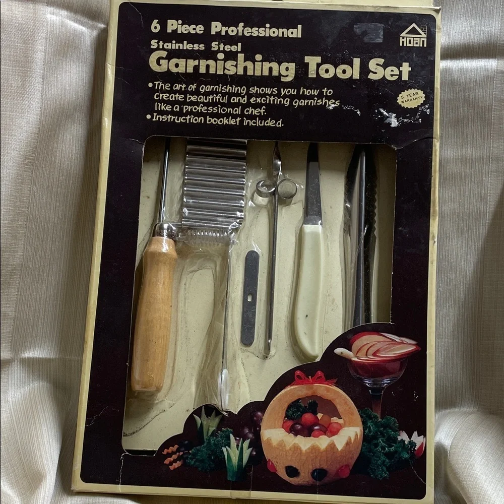 Stainless Steel Garnishing Tool Set - Vintage
